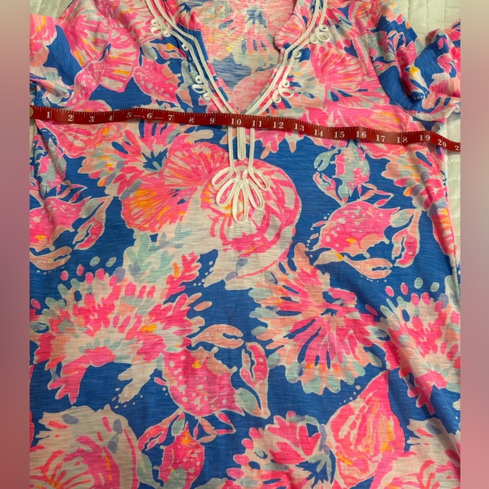 Lilly Pulitzer Vibrant Pink and Blue Tunic - Picture 7 of 10